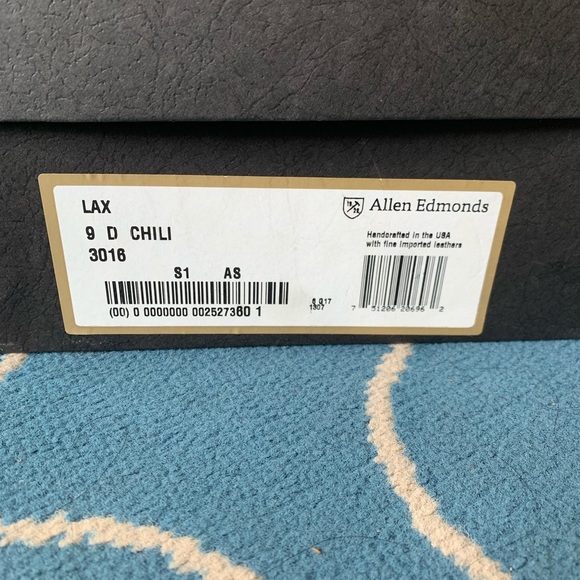 Allen Edmonds Lax 9D Chili - Picture 8 of 8